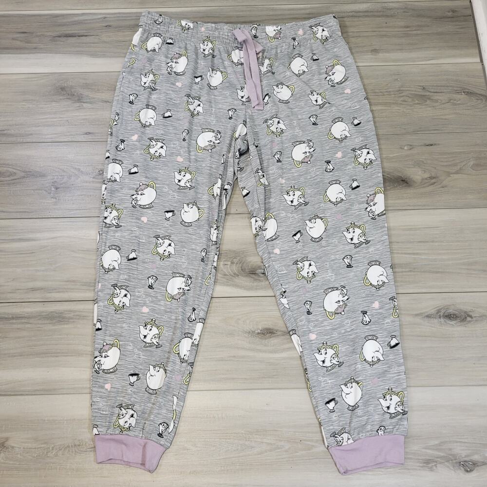 Disney Pajama Jogger Women's 2XL Tea Cup New